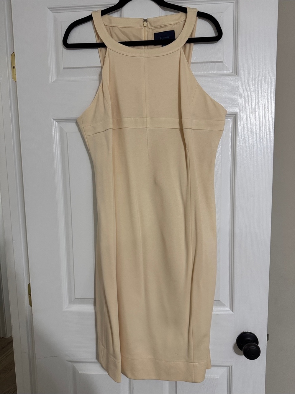 Faconnable Lite Yellow Halter Sheath Dress